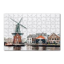 Cakapuzzle Hollanda Yeldeğirmeni ve Şirin Kasaba 120 Parça Ahşap Puzzle