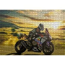 Cakapuzzle Honda Motosiklet Motosikletçi Görsel 120 Parça Ahşap Puzzle