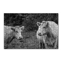 Cakapuzzle İki Beyaz İnek Görseli 120 Parça Ahşap Puzzle
