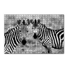 Cakapuzzle İki Sevimli Zebra Görseli 120 Parça Ahşap Puzzle