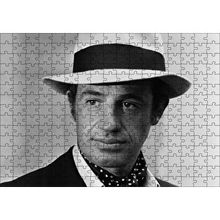 Cakapuzzle Jean Paul Belmondo Fötr Şapkalı Siyah Beyaz 120 Parça Ahşap Puzzle
