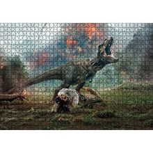 Cakapuzzle Jurassic World Kayıp Krallık T Rex ve Yanardağ 120 Parça Ahşap Puzzle