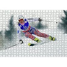 Cakapuzzle Kadın Kayakçı Siporu 120 Parça Ahşap Puzzle
