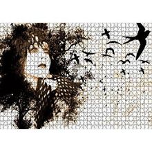Cakapuzzle Kadın Kuşlar Kadar Özgürdür 120 Parça Ahşap Puzzle