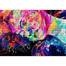 Cakapuzzle Kadın Yüzü ve Renk Patlaması 120 Parça Ahşap Puzzle