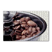 Cakapuzzle Kahve Değirmeni ve Çekirdekler Yakın Çekim 120 Parça Ahşap Puzzle