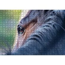 Cakapuzzle Kahverengi At Gözü Arkadan Yakın Çekim 120 Parça Ahşap Puzzle