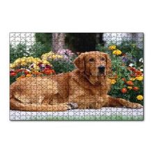 Cakapuzzle Kahverengi Golden Rertriever ve Çiçekler 255 Parça Puzzle