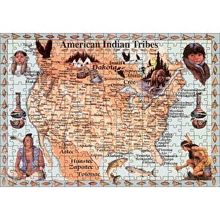 Cakapuzzle Kansas Bölgeside Yaşayan Kızılderili Haritası Görseli 120 Parça Ahşap Puzzle