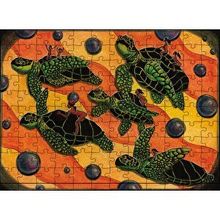 Cakapuzzle Kaplumbağa İnsan Figürü 120 Parça Ahşap Puzzle