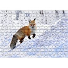 Cakapuzzle Karlar Üzerinde Kutup Tilkisi 120 Parça Ahşap Puzzle