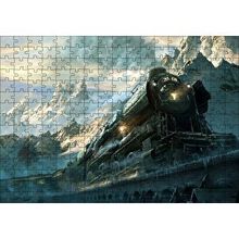 Cakapuzzle Karlı Dağlar Arasında Yol Alan Buharlı Tren 120 Parça Ahşap Puzzle