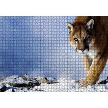 Cakapuzzle Karlı Tepedeki Puma 120 Parça Ahşap Puzzle