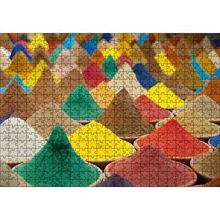 Cakapuzzle Kaselerde Renkli Toz Baharatlar 120 Parça Ahşap Puzzle