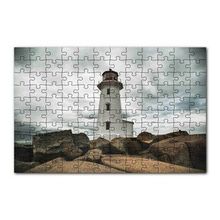 Cakapuzzle Kayalıklar Deniz Feneri ve Bulutlu Gökler 120 Parça Ahşap Puzzle