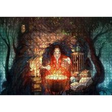 Cakapuzzle Kazanın Başında Cadı ve Büyü Kitapları 120 Parça Ahşap Puzzle