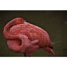 Cakapuzzle Kendine Sarılan Flamingo 120 Parça Ahşap Puzzle