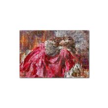 Cakapuzzle Kırmızı Beyaz Taşlı Elbiseli Kraliçe 120 Parça Ahşap Puzzle