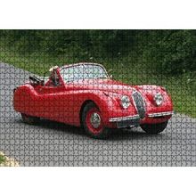 Cakapuzzle Kırmızı Jaguar XK 120 120 Parça Ahşap Puzzle
