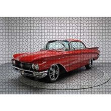 Cakapuzzle Kırmızı Kuyruklu Buick Klasik 120 Parça Ahşap Puzzle