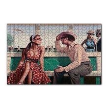 Cakapuzzle Kırmızı Puantiyeli Elbiseli Kız ve Aşığı 120 Parça Ahşap Puzzle