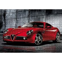 Cakapuzzle Kırmızı Renk Alfa Romeo 8C Competizione Araba 120 Parça Ahşap Puzzle