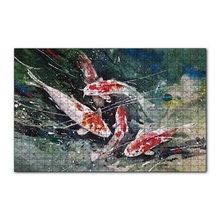 Cakapuzzle Koi Balıkları Üstten Görünüş 120 Parça Ahşap Puzzle