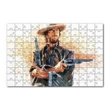 Cakapuzzle Kovboy Clint Eastwood Sanat Görsel 120 Parça Ahşap Puzzle