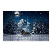 Cakapuzzle Kulübe Karlı Dağ Geyikler ve Noel Baba 255 Parça Puzzle