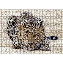 Cakapuzzle Kumların Üzerinde Pusudaki Leopar 120 Parça Ahşap Puzzle