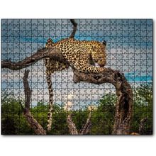 Cakapuzzle Kuru Dal Üzerinde Yalanan Leopar Görseli 255 Parça Puzzle