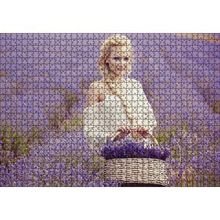 Cakapuzzle Lavanta Tarlası ve Sepetli Kız 120 Parça Ahşap Puzzle