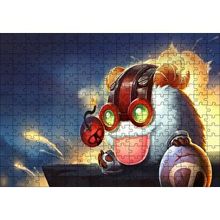 Cakapuzzle League of Legends Ziggs 120 Parça Ahşap Puzzle