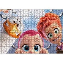 Cakapuzzle Leylek Animasyonundan Üç Karekter Görseli 120 Parça Ahşap Puzzle