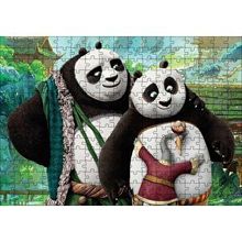Cakapuzzle Li Shan Ve Po İle Kung Fu Panda Görseli 120 Parça Ahşap Puzzle