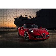 Cakapuzzle Limanda Kırmızı Alfa Romeo 4C 120 Parça Ahşap Puzzle