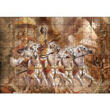 Cakapuzzle Lord Krishna Savaş Sahnesi 120 Parça Ahşap Puzzle