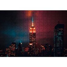 Cakapuzzle Manhattan Empire State Binası Gece Görünüş 120 Parça Ahşap Puzzle