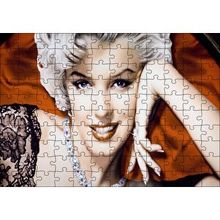 Cakapuzzle Marilyn Monreo Beyaz Saç Gülümseme Görseli 120 Parça Ahşap Puzzle