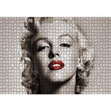 Cakapuzzle Marilyn Monroe Yakın Plan Kırmızı Dudaklar 120 Parça Ahşap Puzzle