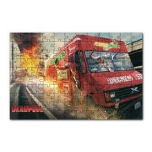 Cakapuzzle Marvel Deadpool ve Kırmızı Minibüs 120 Parça Ahşap Puzzle