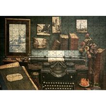 Cakapuzzle Masada Kitaplar Daktilo Tablolar Görseli 120 Parça Ahşap Puzzle