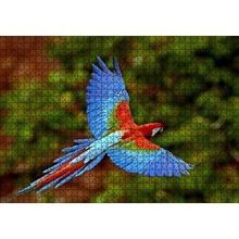Cakapuzzle Mavi Turuncu Renkli Uçan Papağan 120 Parça Ahşap Puzzle