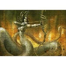 Cakapuzzle Medusa ve Oku 120 Parça Ahşap Puzzle