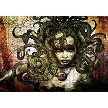 Cakapuzzle Medusa Yılan Saçlı Kadın 120 Parça Ahşap Puzzle