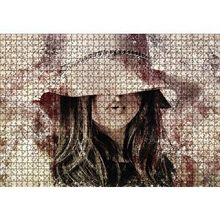 Cakapuzzle Mektup Zemininde Şapkalı Kız 120 Parça Ahşap Puzzle