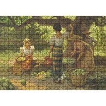 Cakapuzzle Meyve Toplayan Çiftçi Kızlar 120 Parça Ahşap Puzzle