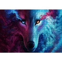 Cakapuzzle Mistik Kurt Gözleri Mavi ve Kırmızı 120 Parça Ahşap Puzzle