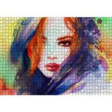 Cakapuzzle Modern Sanat Başı Örtülü Kadın 120 Parça Ahşap Puzzle