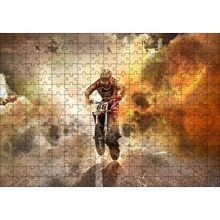 Cakapuzzle Motokros Helikopterler ve Kızıl Dumanlar 120 Parça Ahşap Puzzle